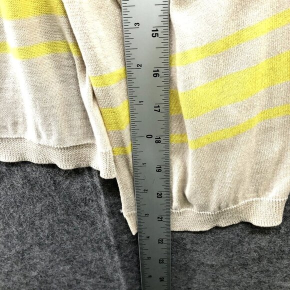 J. Crew Silk Blend Cardigan Womens XS Lightweight Spring Yellow Tie Front - Picture 7 of 8